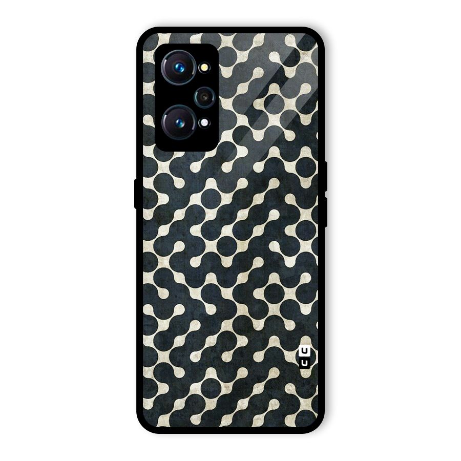 Black Maze Design Glass Back Case for Realme GT 2