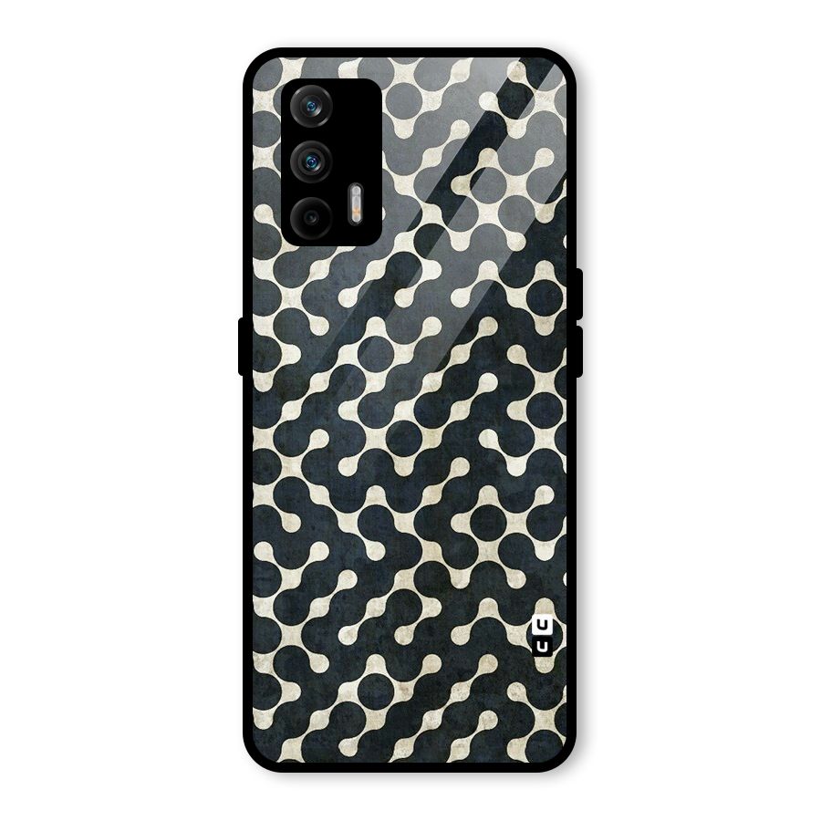 Black Maze Design Glass Back Case for Realme GT 5G