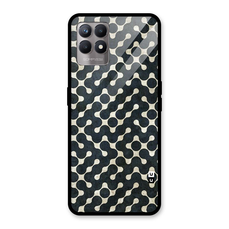 Black Maze Design Glass Back Case for Realme Narzo 50