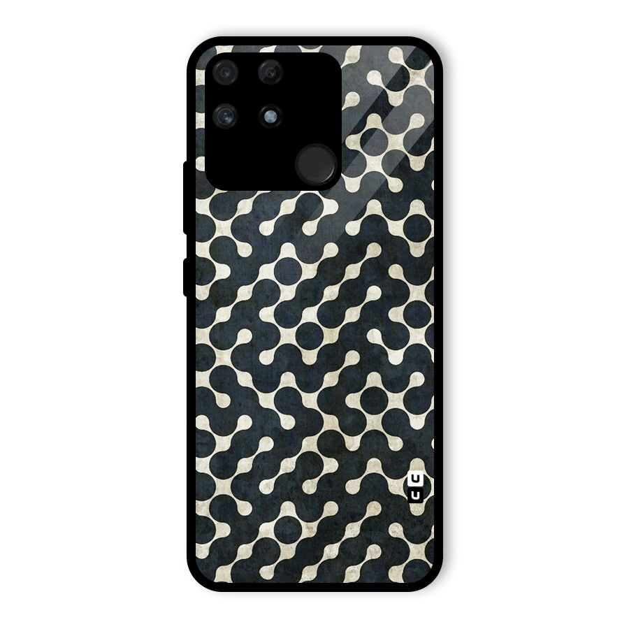 Black Maze Design Glass Back Case for Realme Narzo 50A