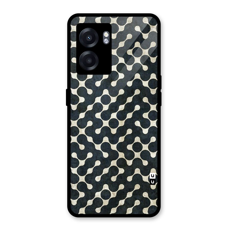 Black Maze Design Glass Back Case for Realme Narzo 50 5G