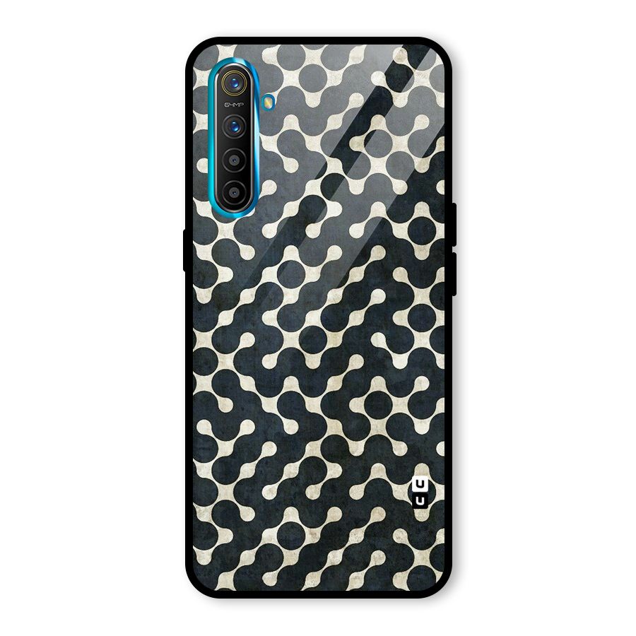 Black Maze Design Glass Back Case for Realme X2