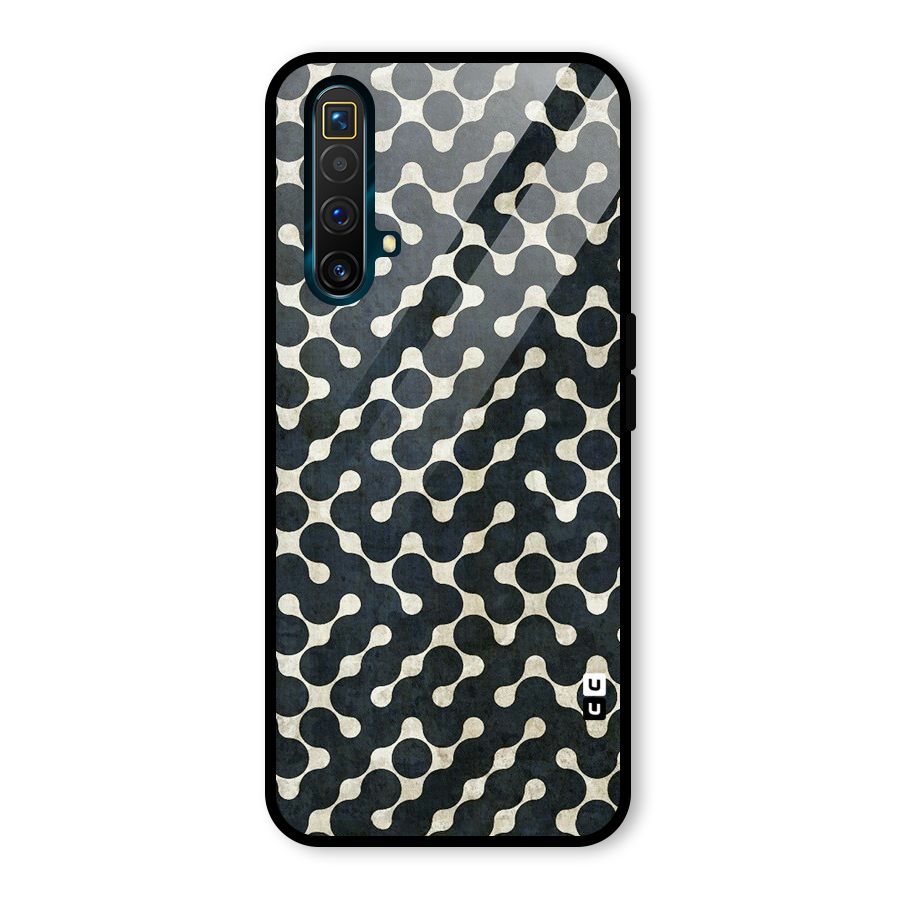 Black Maze Design Glass Back Case for Realme X3 SuperZoom