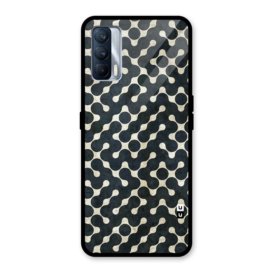 Black Maze Design Glass Back Case for Realme X7