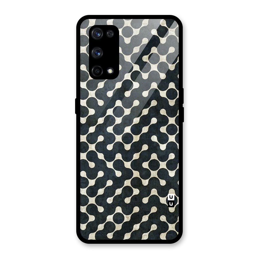 Black Maze Design Glass Back Case for Realme X7 Pro