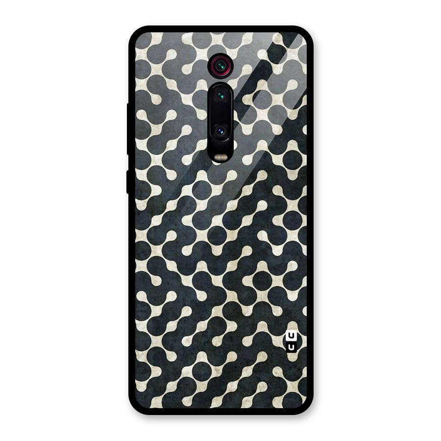 Black Maze Design Glass Back Case for Redmi K20