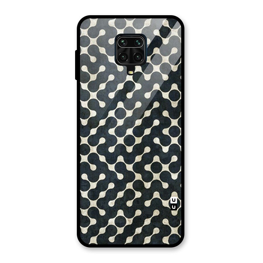 Black Maze Design Glass Back Case for Redmi Note 10 Lite