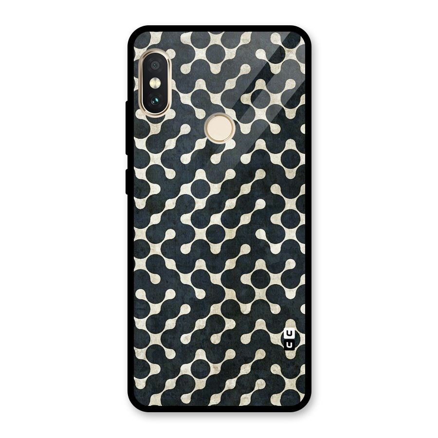 Black Maze Design Glass Back Case for Redmi Note 5 Pro