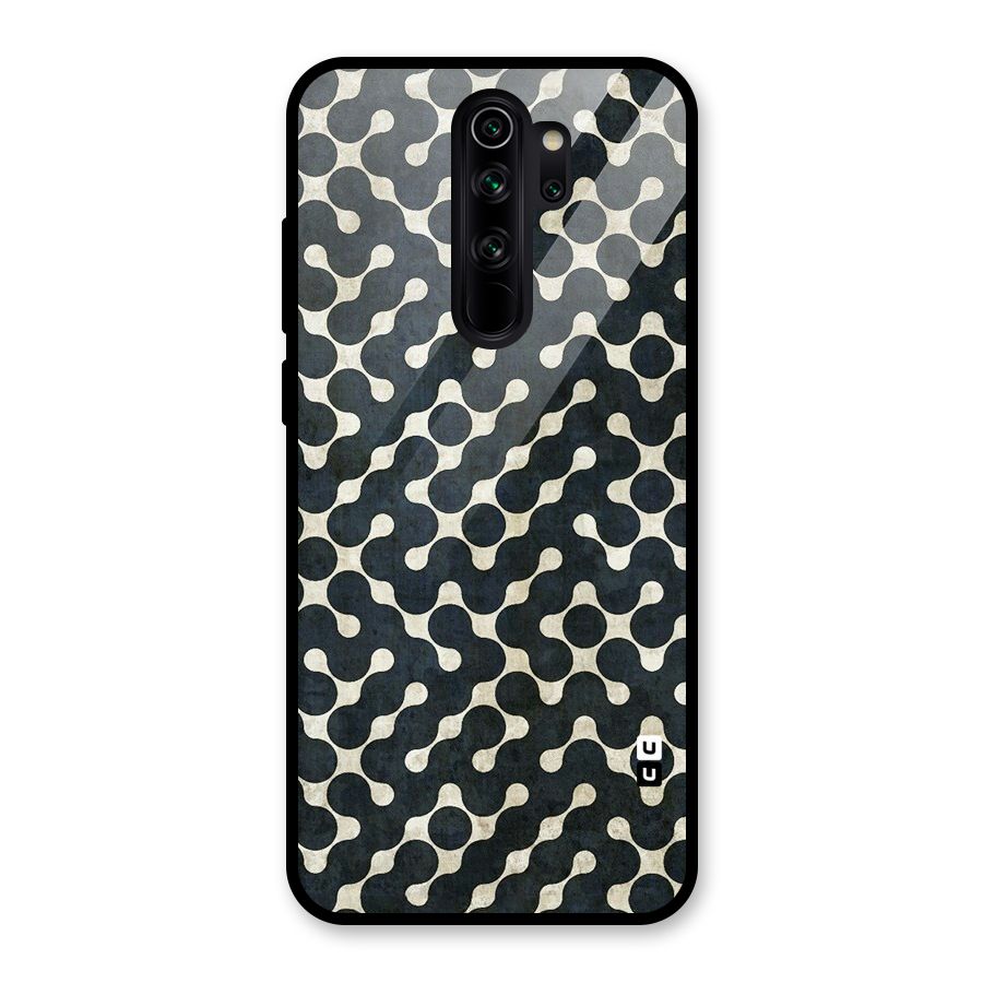 Black Maze Design Glass Back Case for Redmi Note 8 Pro
