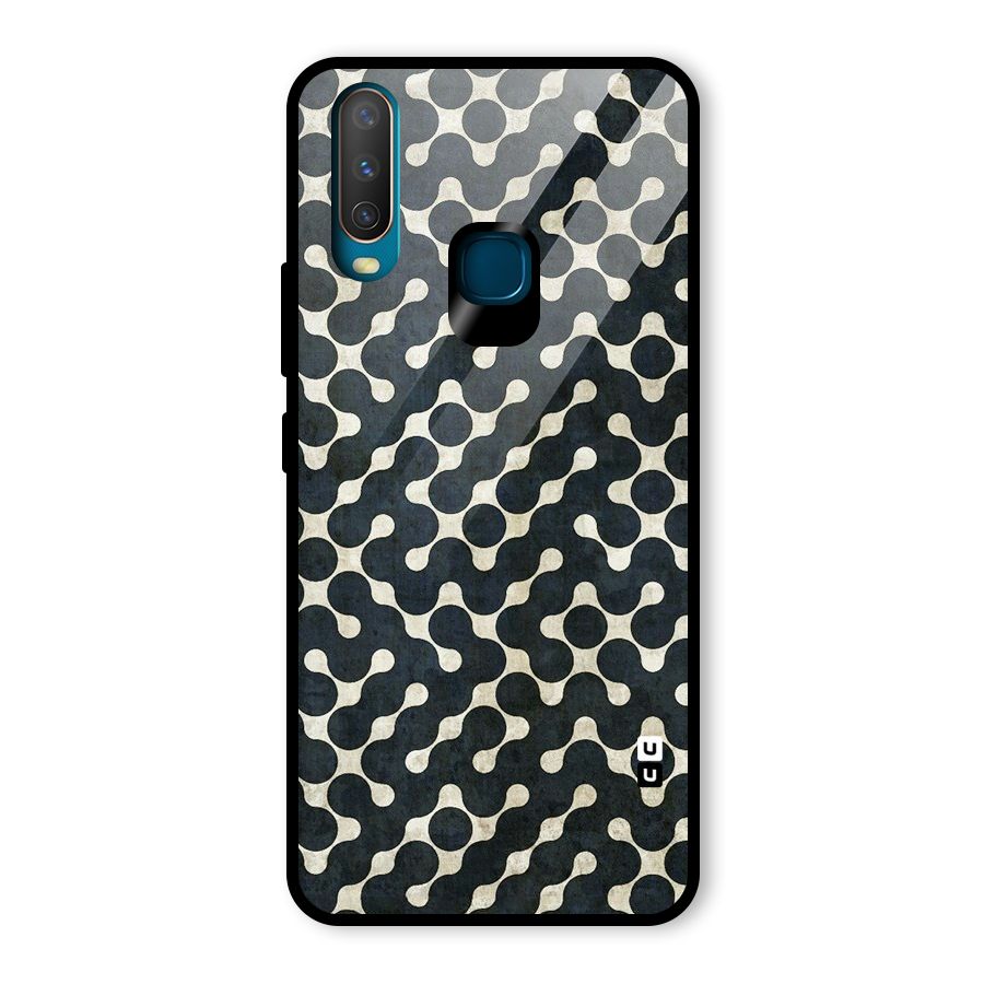 Black Maze Design Glass Back Case for Vivo U10