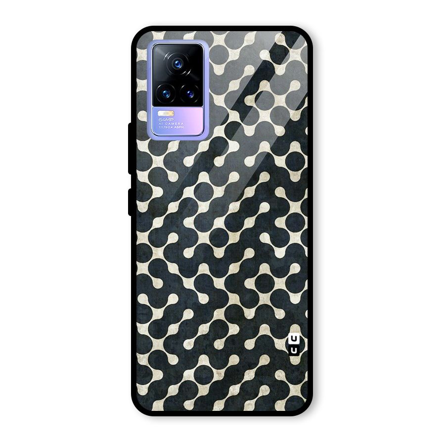 Black Maze Design Glass Back Case for Vivo Y73