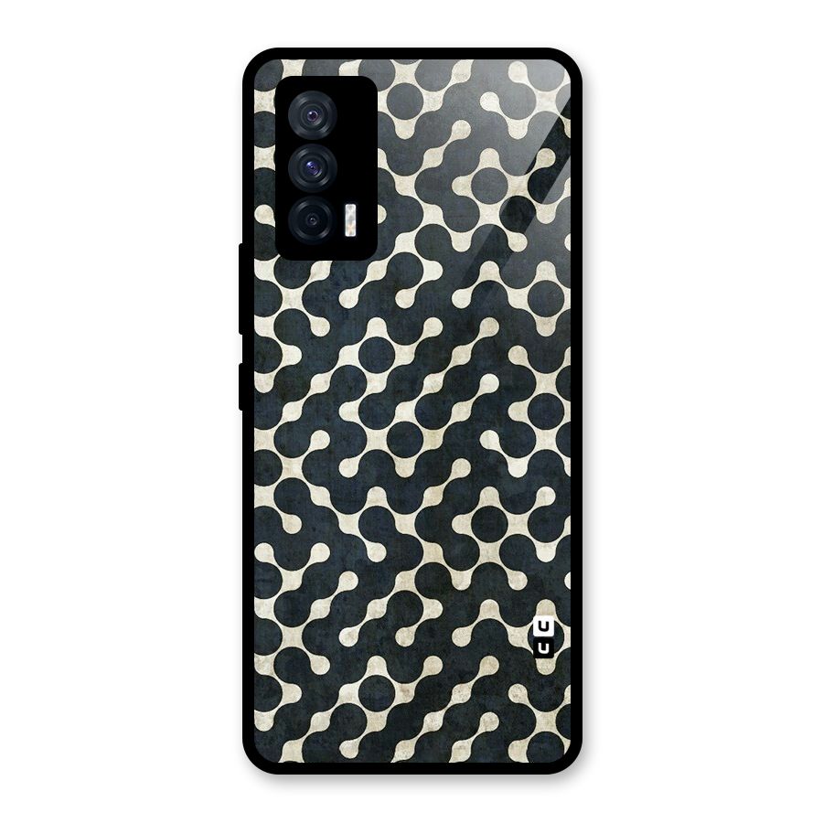 Black Maze Design Glass Back Case for Vivo iQOO 7 5G