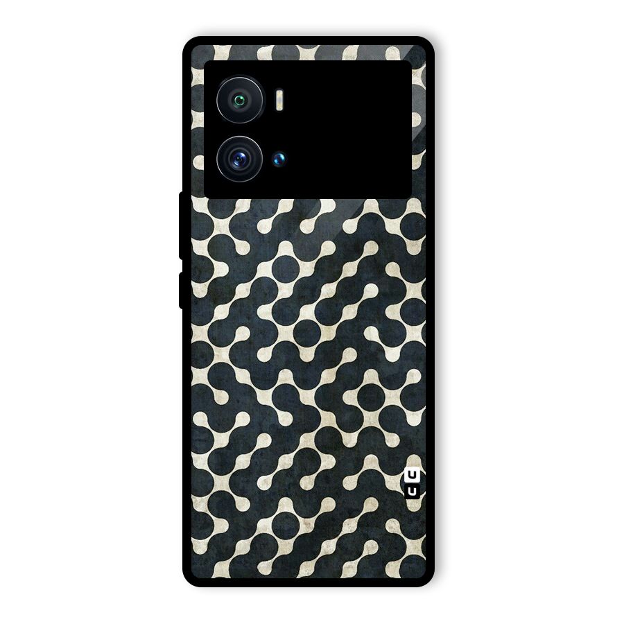 Black Maze Design Glass Back Case for Vivo iQOO 9 Pro