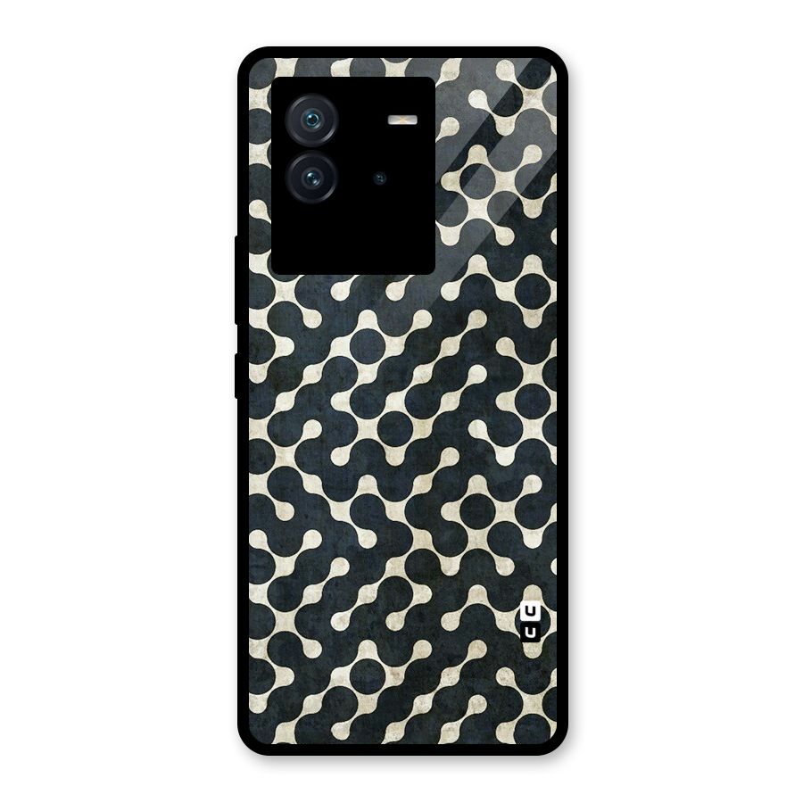 Black Maze Design Glass Back Case for Vivo iQOO Neo 6 5G