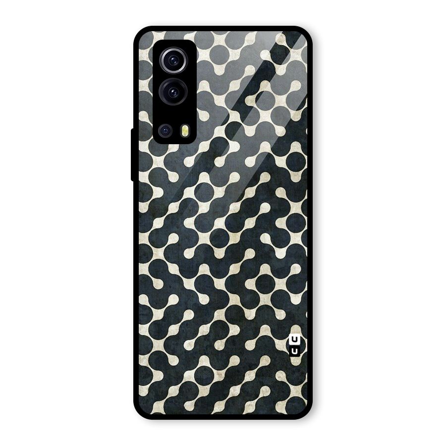 Black Maze Design Glass Back Case for Vivo iQOO Z3