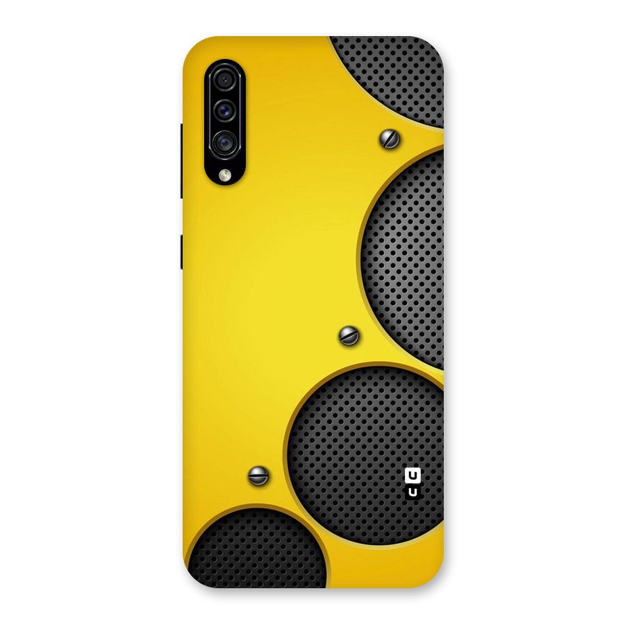 Black Net Yellow Back Case for Galaxy A30s