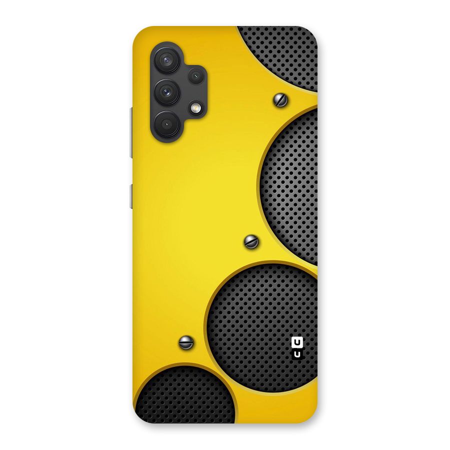 Black Net Yellow Back Case for Galaxy A32