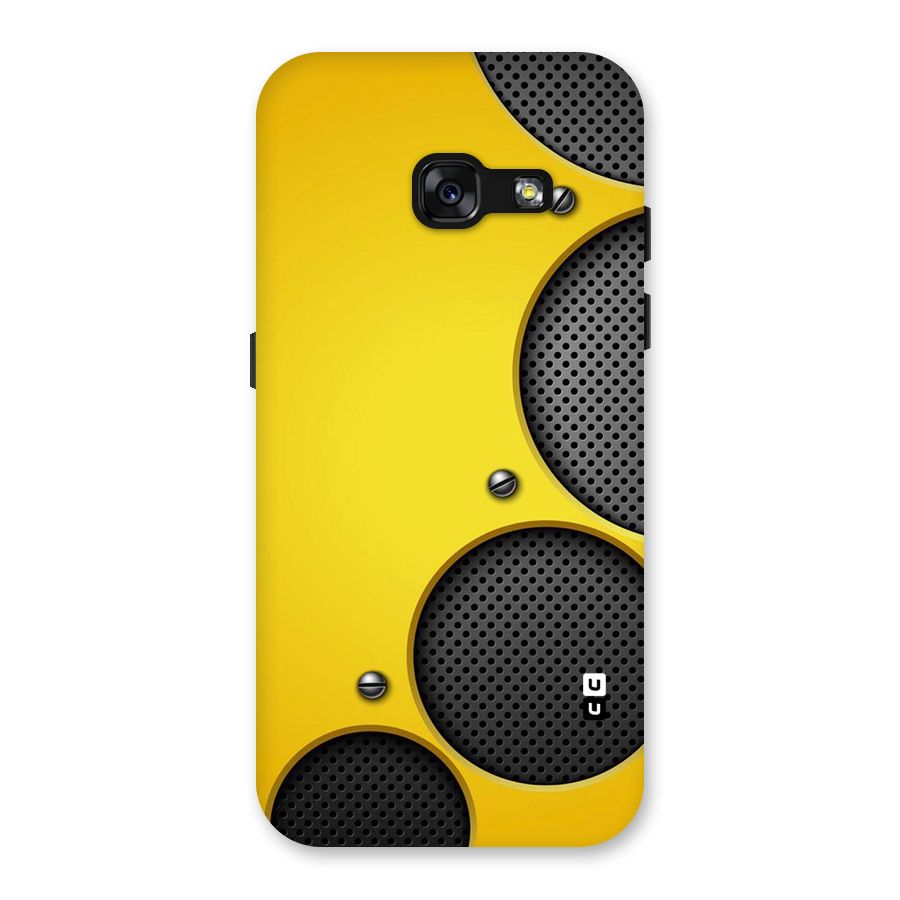 Black Net Yellow Back Case for Galaxy A3 (2017)