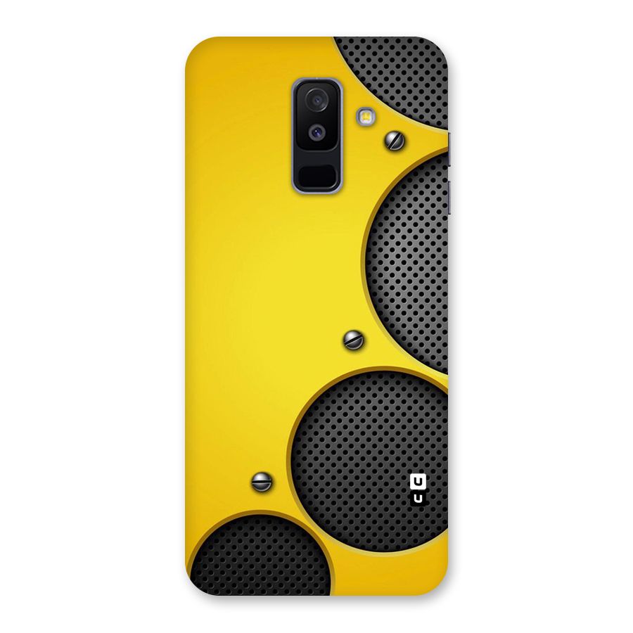 Black Net Yellow Back Case for Galaxy A6 Plus