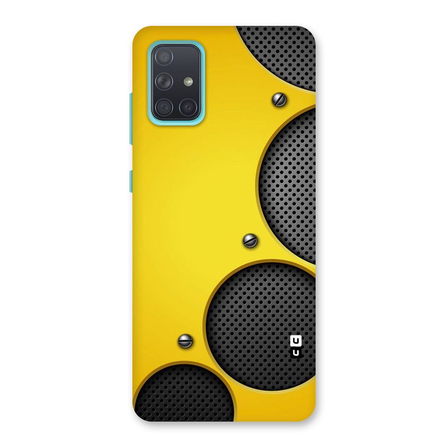 Black Net Yellow Back Case for Galaxy A71