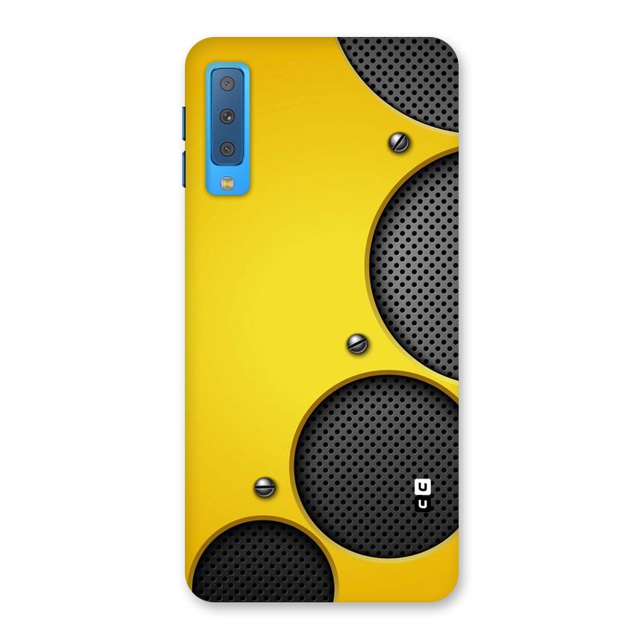 Black Net Yellow Back Case for Galaxy A7 (2018)