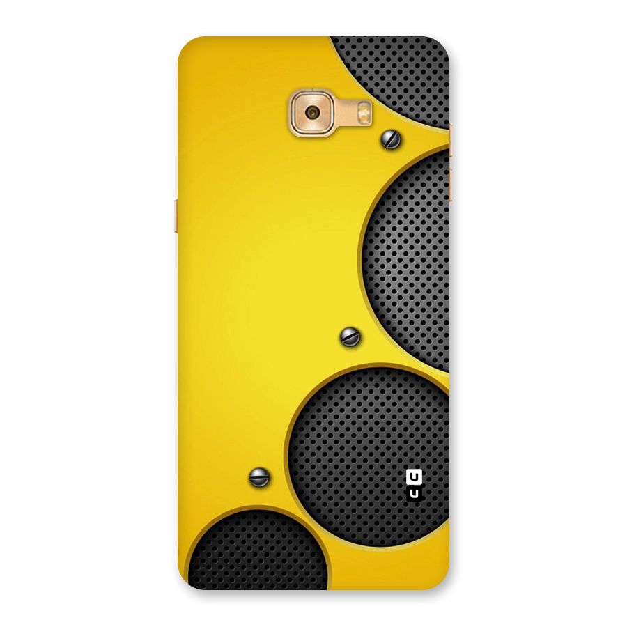 Black Net Yellow Back Case for Galaxy C9 Pro