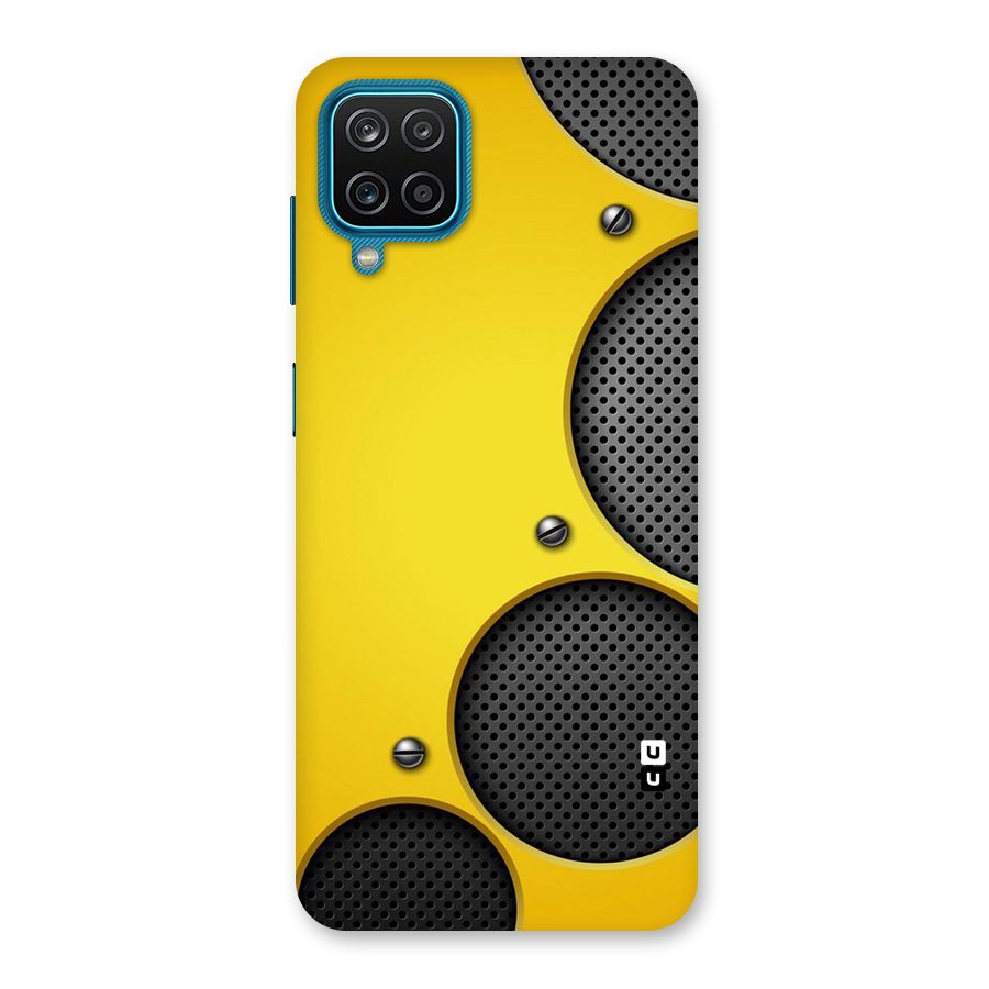 Black Net Yellow Back Case for Galaxy F12