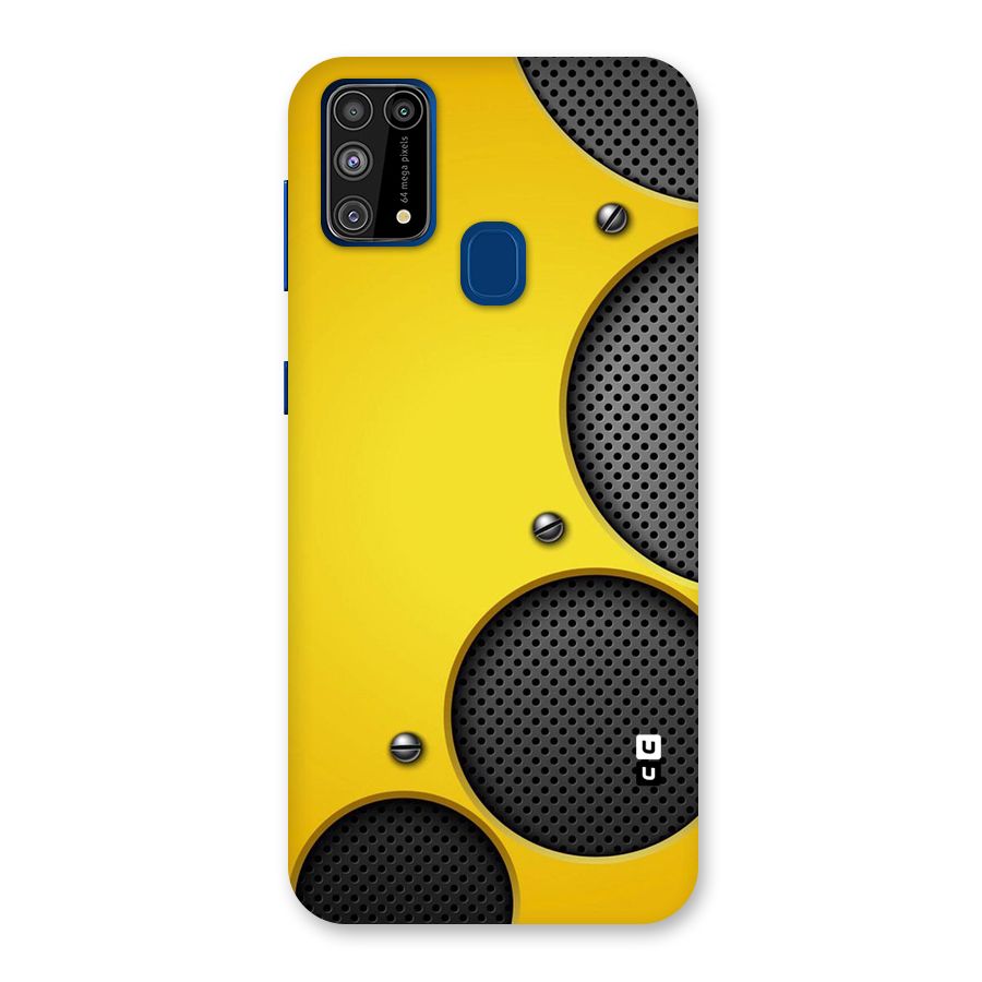 Black Net Yellow Back Case for Galaxy F41