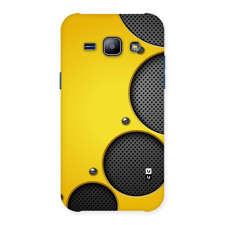 Black Net Yellow Back Case for Galaxy J1