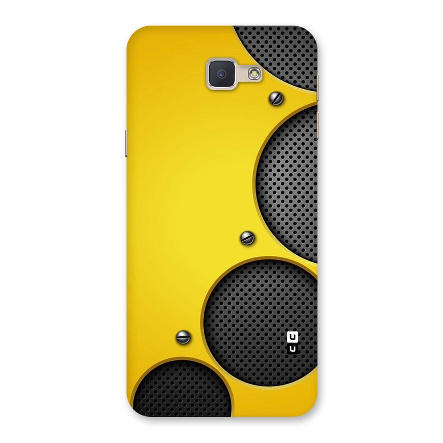 Black Net Yellow Back Case for Galaxy J5 Prime