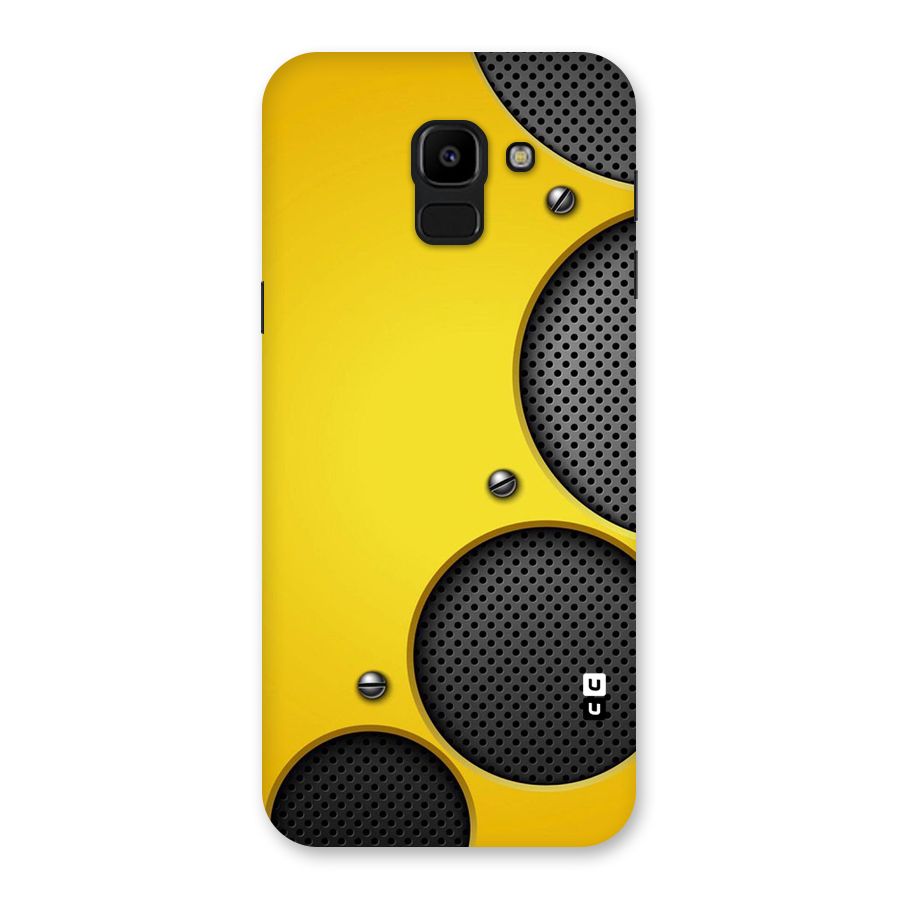 Black Net Yellow Back Case for Galaxy J6