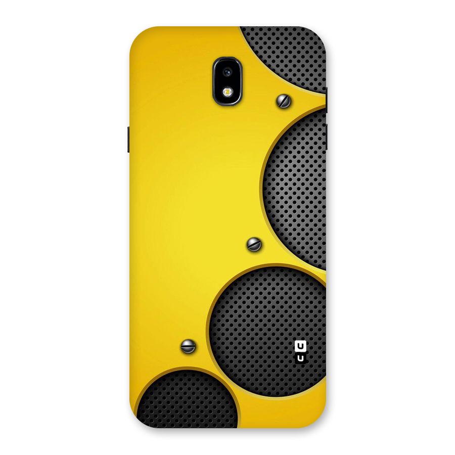 Black Net Yellow Back Case for Galaxy J7 Pro