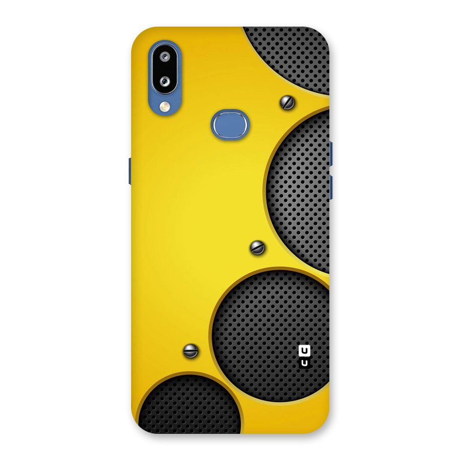 Black Net Yellow Back Case for Galaxy M01s