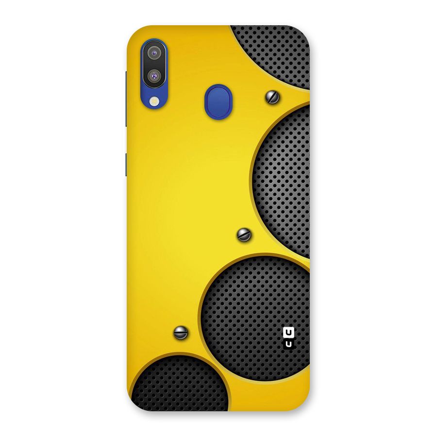 Black Net Yellow Back Case for Galaxy M20