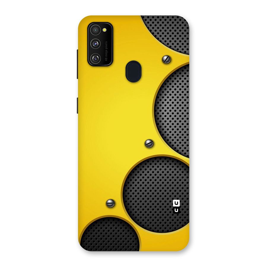 Black Net Yellow Back Case for Galaxy M30s