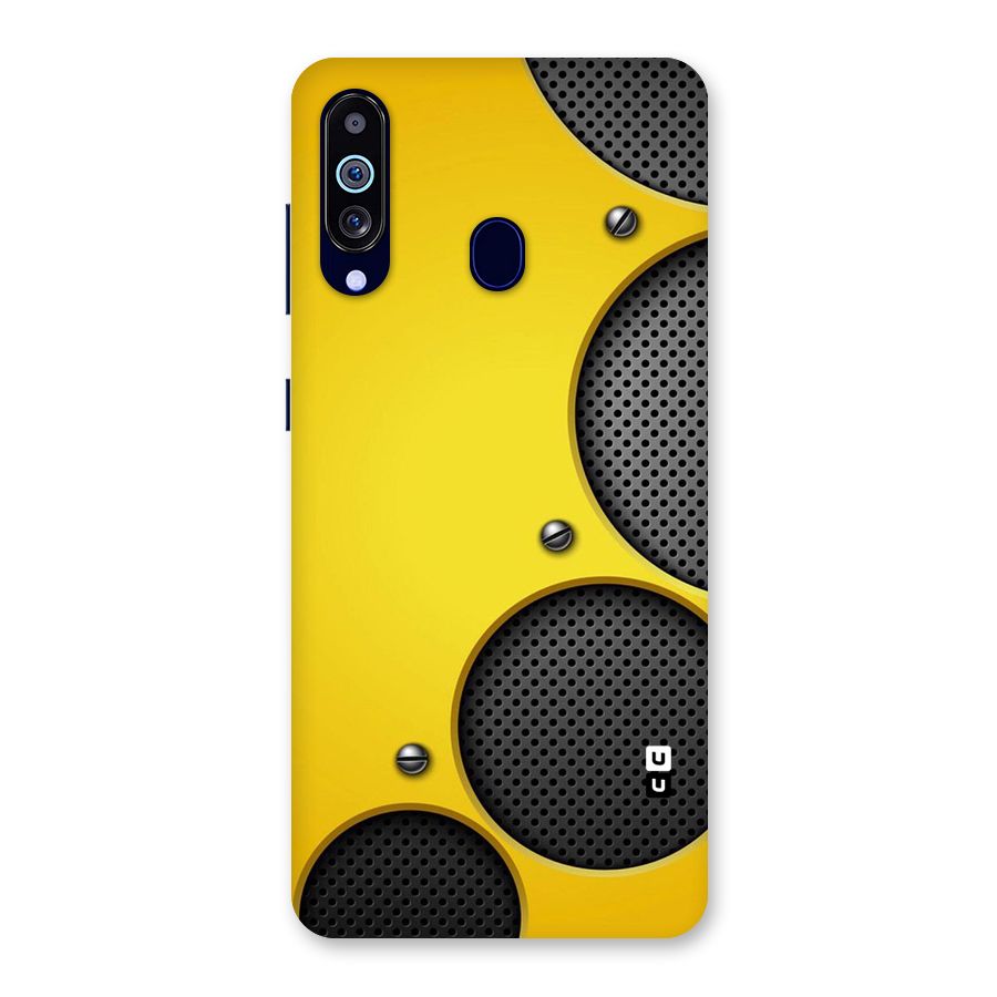 Black Net Yellow Back Case for Galaxy M40