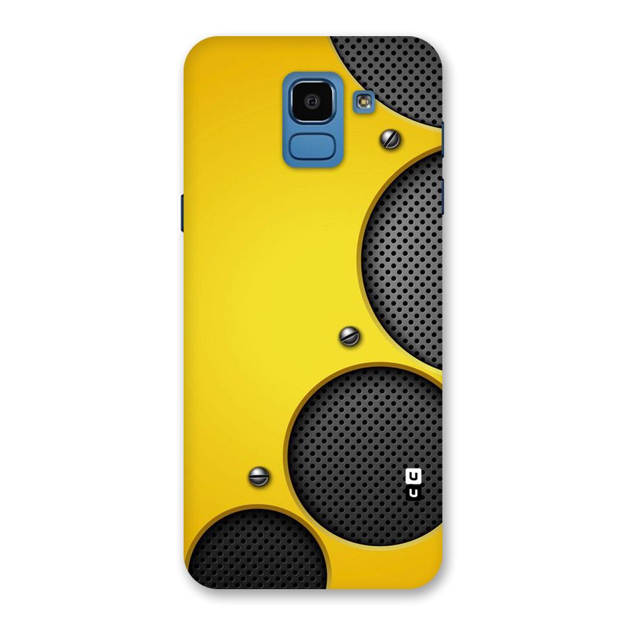 Black Net Yellow Back Case for Galaxy On6