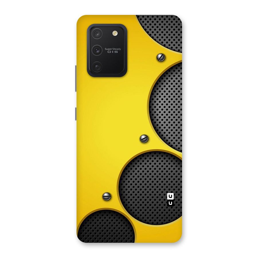 Black Net Yellow Back Case for Galaxy S10 Lite