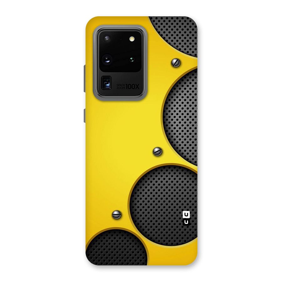 Black Net Yellow Back Case for Galaxy S20 Ultra