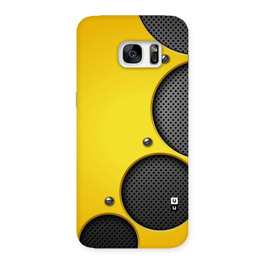 Black Net Yellow Back Case for Galaxy S7 Edge