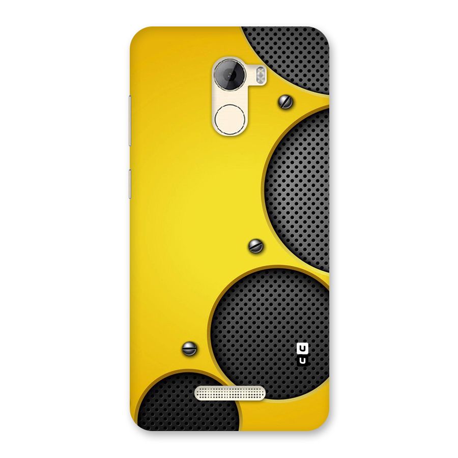 Black Net Yellow Back Case for Gionee A1 LIte