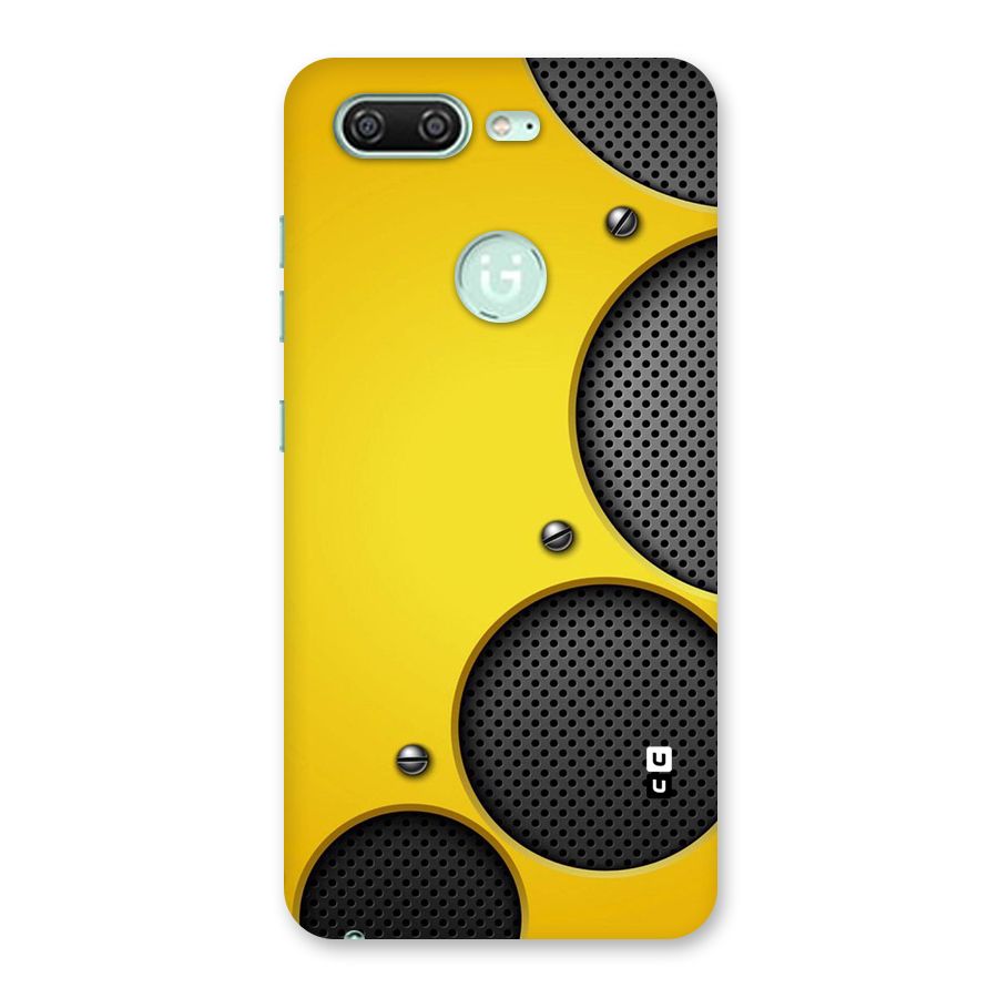 Black Net Yellow Back Case for Gionee S10