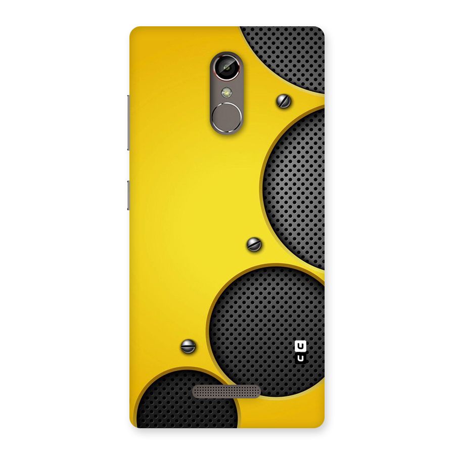Black Net Yellow Back Case for Gionee S6s