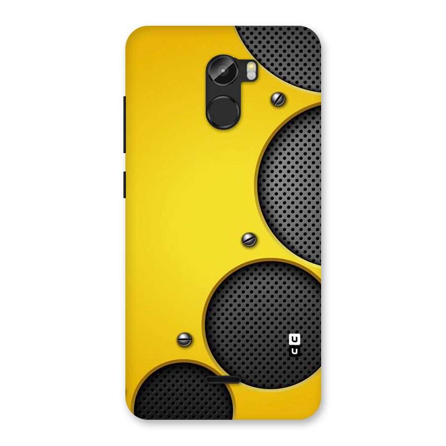 Black Net Yellow Back Case for Gionee X1