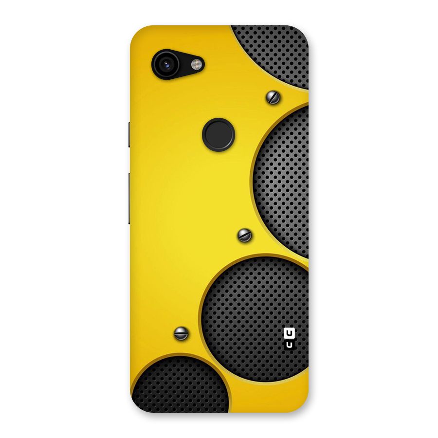 Black Net Yellow Back Case for Google Pixel 3a