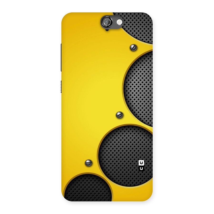 Black Net Yellow Back Case for HTC One A9