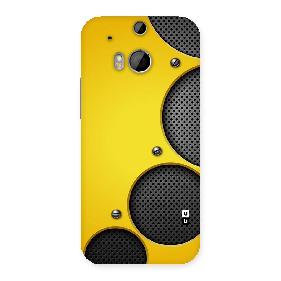 Black Net Yellow Back Case for HTC One M8