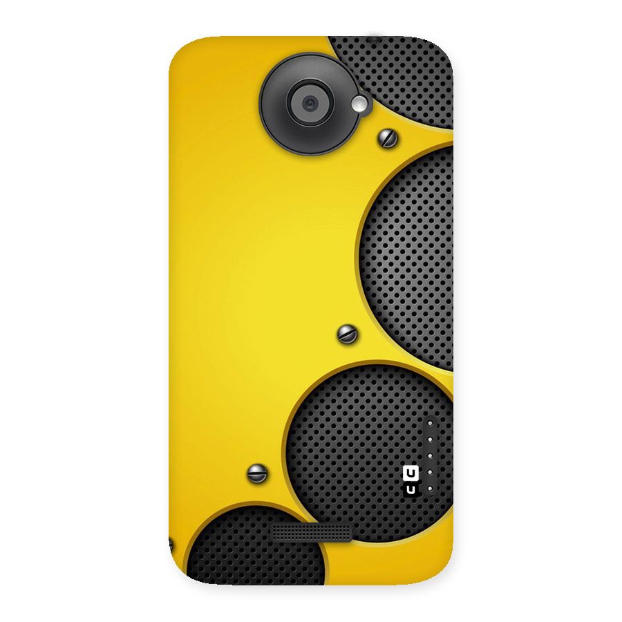 Black Net Yellow Back Case for HTC One X
