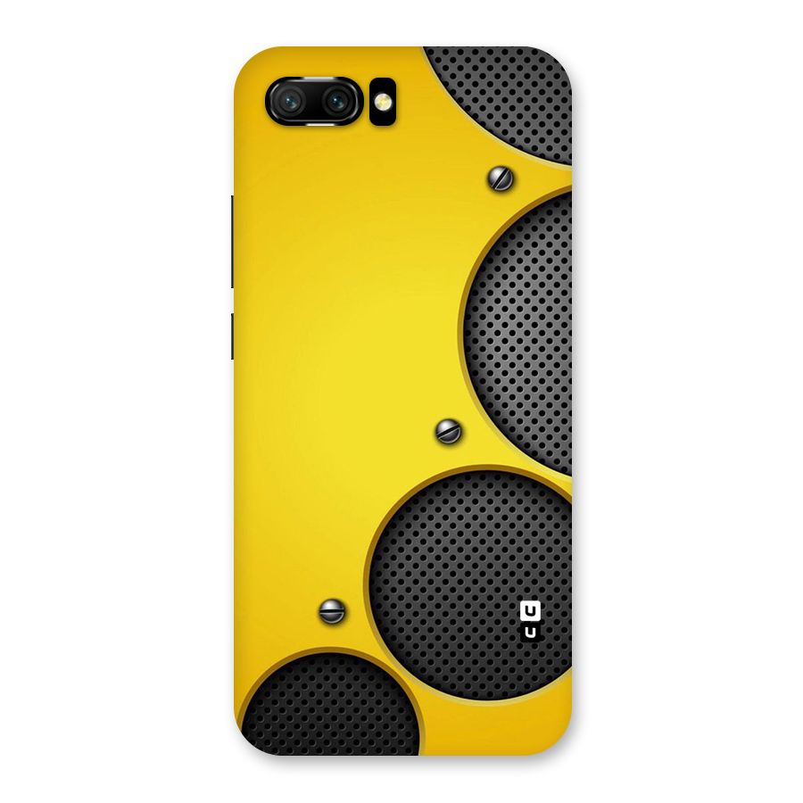 Black Net Yellow Back Case for Honor 10