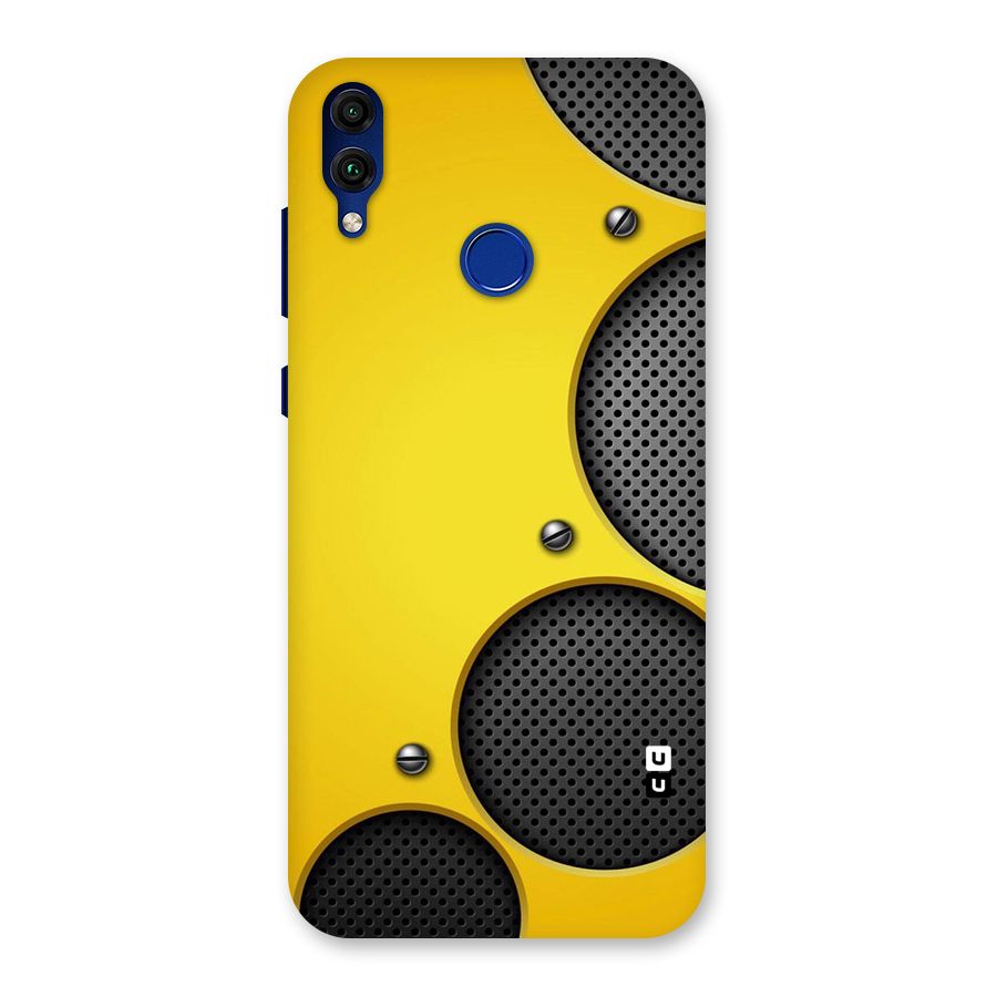 Black Net Yellow Back Case for Honor 8C
